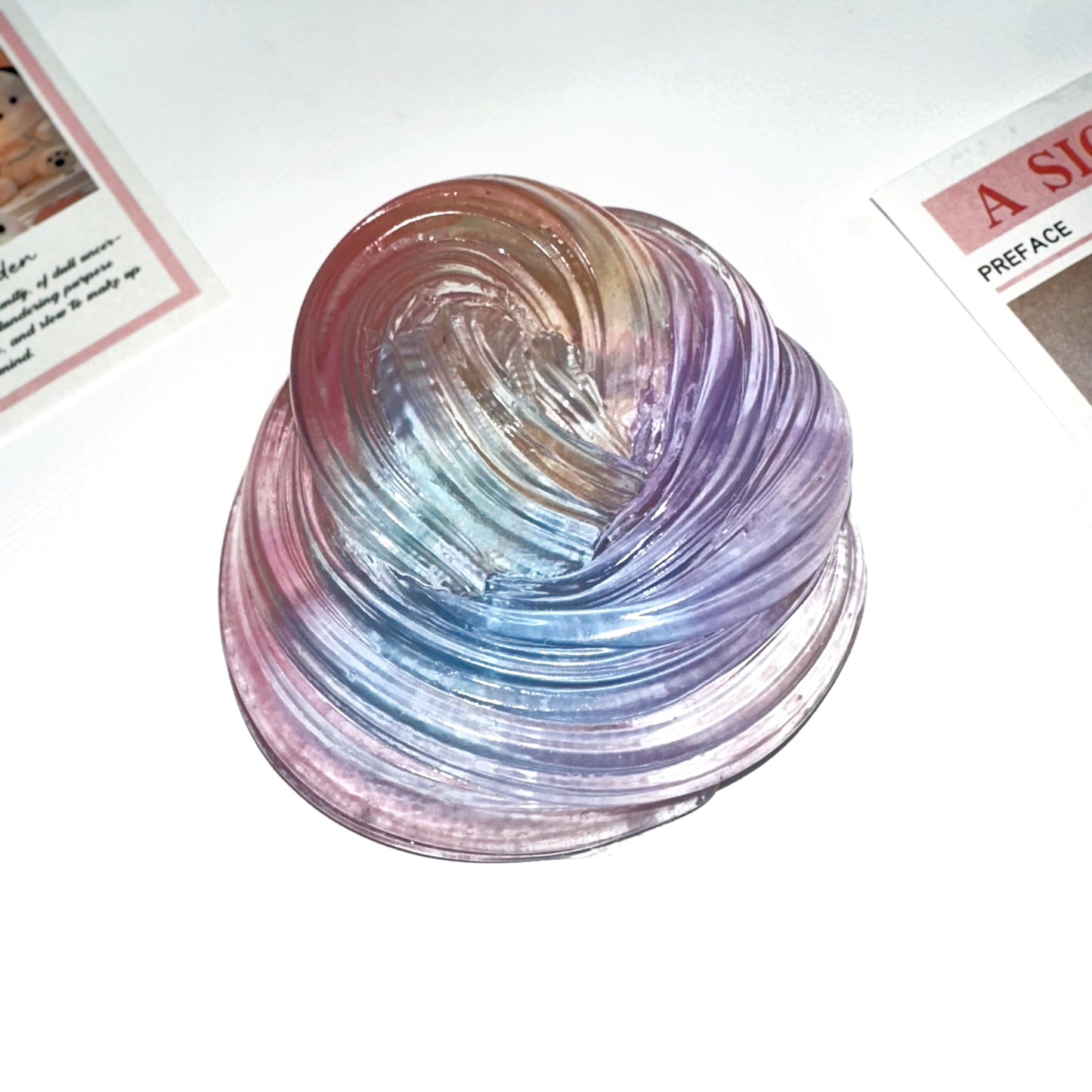 Rainbow & Blue Galaxy Slime - Jumbo Clear Sensory Slime for Stress Relief & ASMR