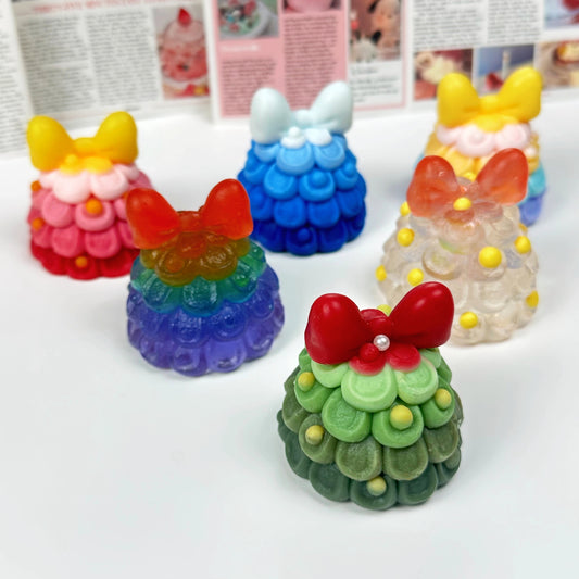 Eno Squishy Christmas Tree - 6 Pack Colorful Stress Relief Tree for Holiday Decor & Gift