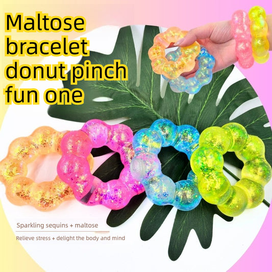 Hand Sticky Maltose Fidget Bracelet | Wearable & Stretchy Sensory Ring | TPR Portable Stress Relief Toy