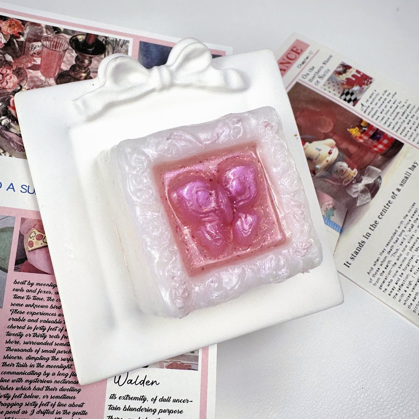 Magic Wishing Well Squishy - Crystal Clear Black Pink & White Pink Sensory Toy for Stress Relief