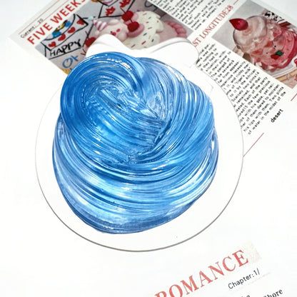 Rainbow & Blue Galaxy Slime - Jumbo Clear Sensory Slime for Stress Relief & ASMR