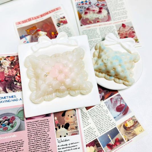 Princess Pillow Squishy - Pink & Blue Mini Sensory Pillow, Stress Relief & Anxiety Fidget Toy