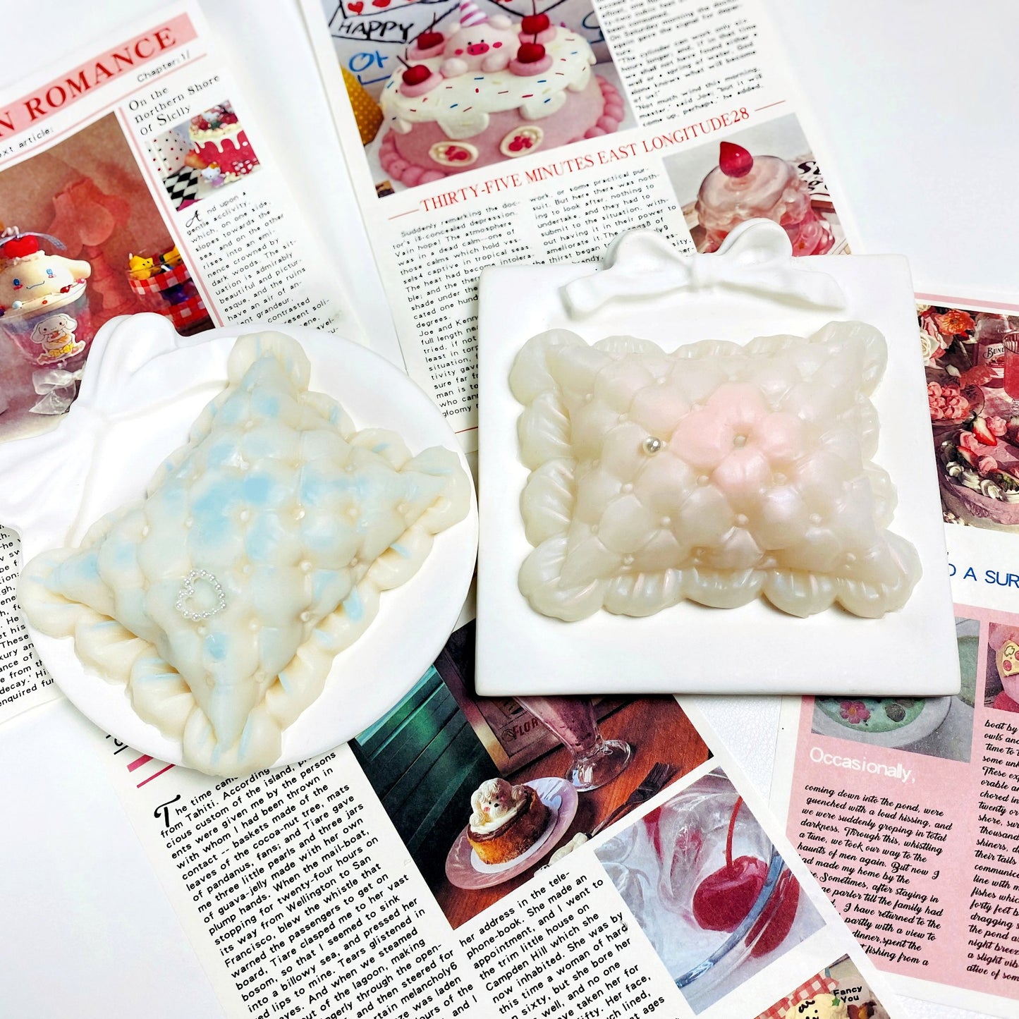 Princess Pillow Squishy - Pink & Blue Mini Sensory Pillow, Stress Relief & Anxiety Fidget Toy