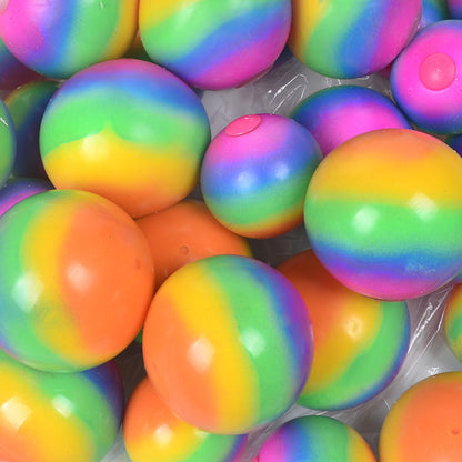 Sensory Squishy Ball Relieving Rainbow Flour Ball | Color-Changing Sensory Squishy Toy | Stretch & Knead TPR Stress Relief Ball