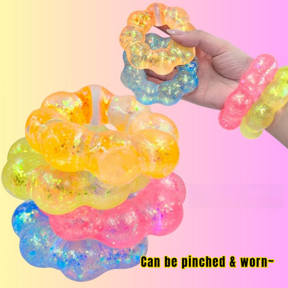 Hand Sticky Maltose Fidget Bracelet | Wearable & Stretchy Sensory Ring | TPR Portable Stress Relief Toy